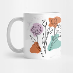 Tulip, flowers, floral design, plant, plants, floral shirt, blooming, flora Mug